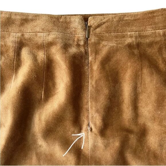Vintage Ann Taylor Suede Skirt 0P - Picture 7 of 7